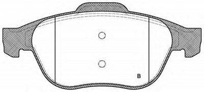 OPEN PARTS bpa084300 -  Комплект тормозных колодок, дисковый тормоз